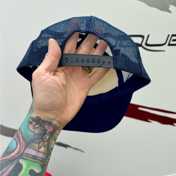 Vintage 70s 80s Colorado Durango Rocky Mountain High Trucker Hat navy blue white - Picture 4 of 6